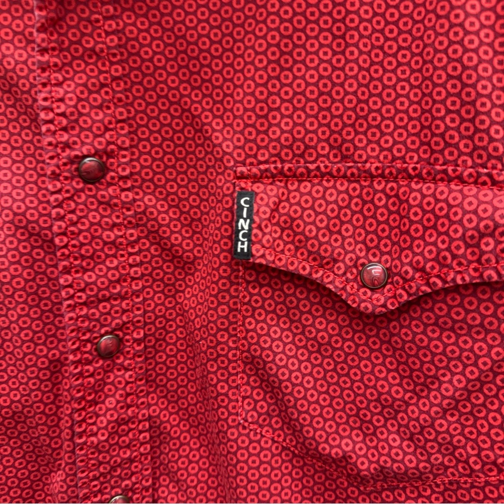 Cinch Modern fit western‎ long sleeve pearl snap button down shirt men's xl - Picture 3 of 6